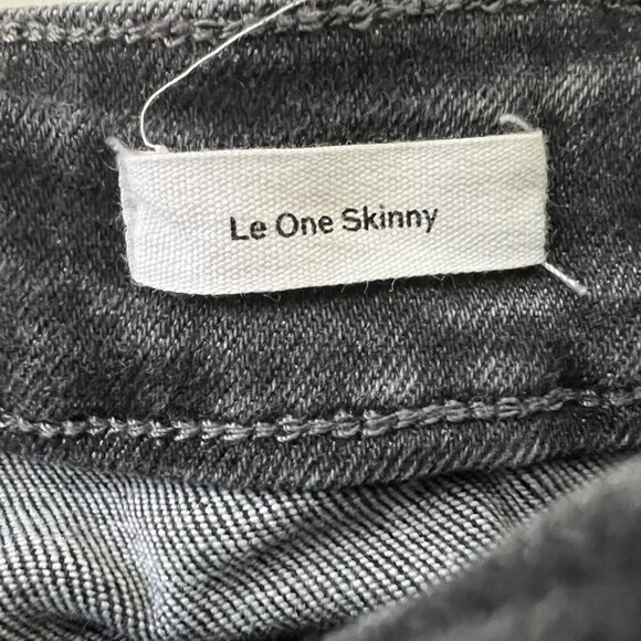 Frame Denim Womens Le One High Rise Skinny Jeans Crop Gray Hughes size 23-28 - Picture 10 of 13
